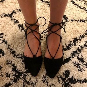 Like new Jessica Simpson Tie Up Black Flats